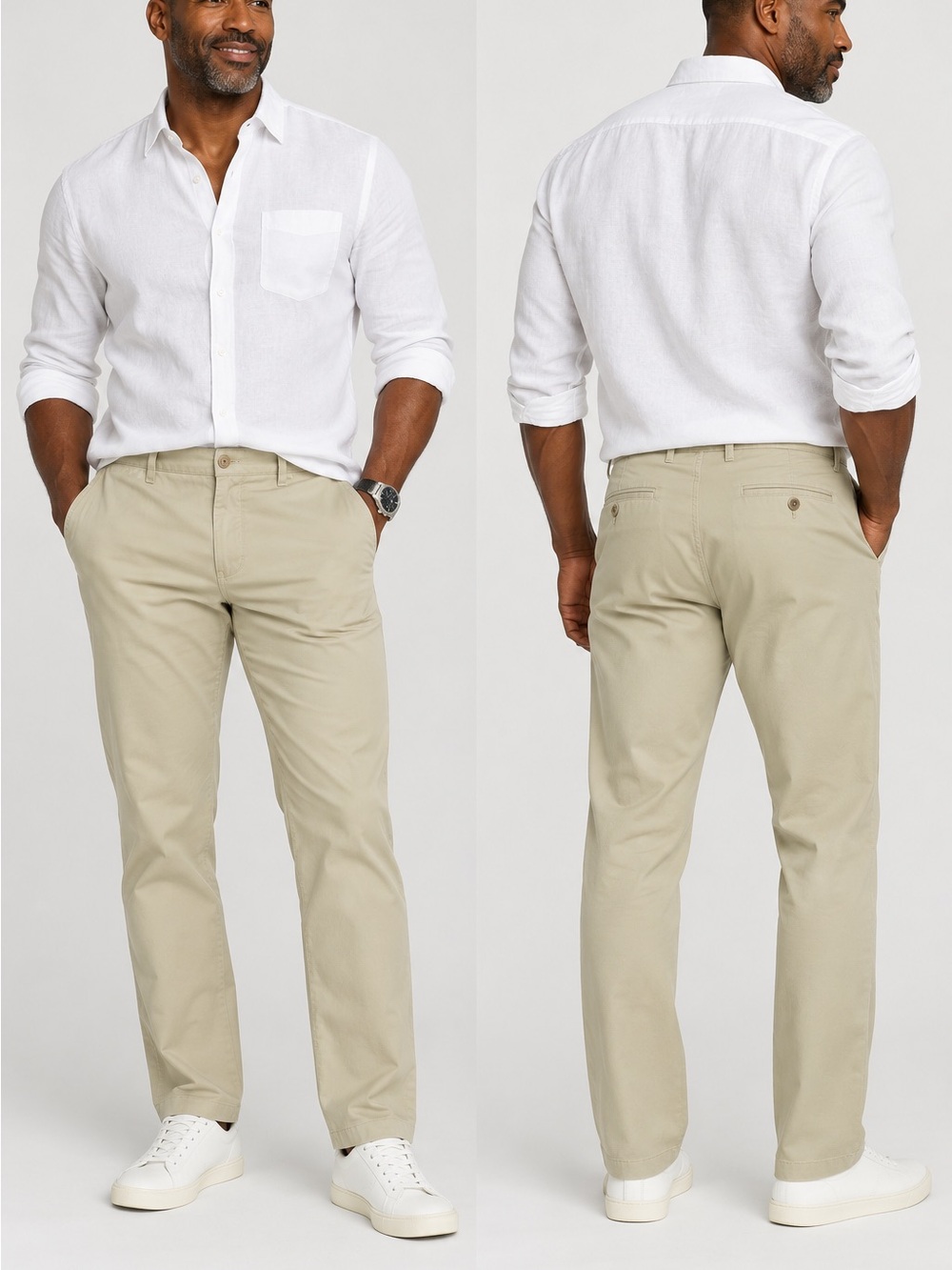Lacoste Men's Classic Straight Khaki Pants